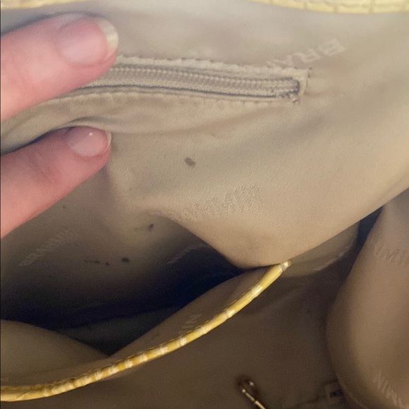 Brahmin Yellow Crocodile Embossed Women's Bag - Picture 2 of 12